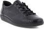 ECCO Soft Classic dames veterschoenen crocoprint Zwart Echt leer Uitneembare zool - Thumbnail 9