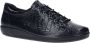 ECCO Soft Classic dames veterschoenen crocoprint Zwart Echt leer Uitneembare zool - Thumbnail 10