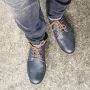 Emilio Salvatini heren veterschoenen blauw - Thumbnail 6