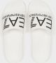 Emporio Ar i EA7 Logo embossed slides Wit - Thumbnail 9