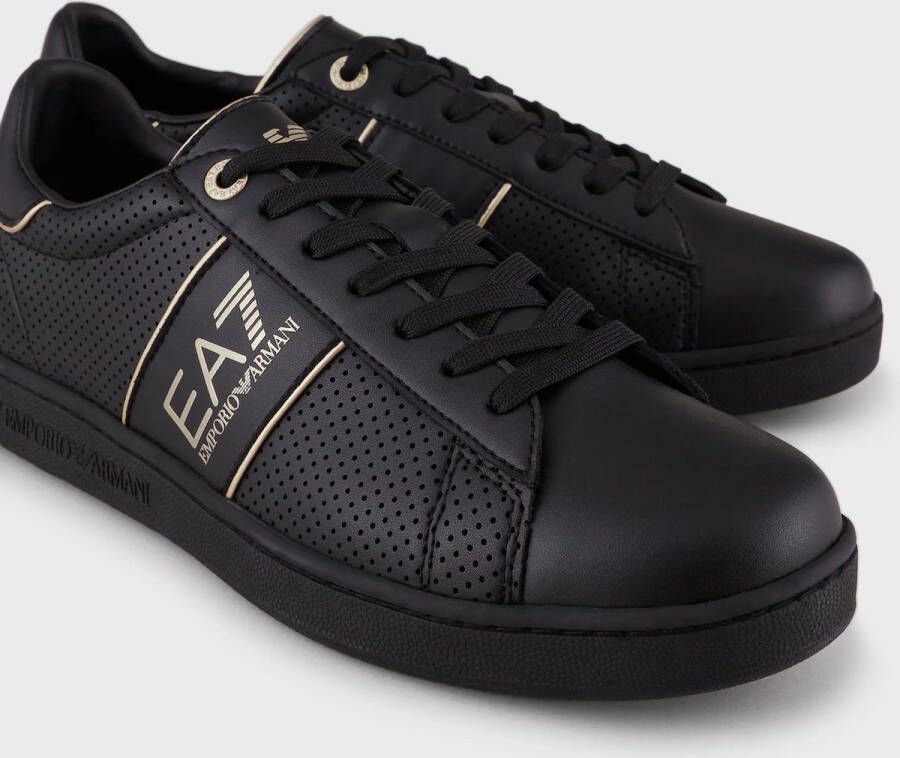 EA7 Emporio Armani Sneakers met labelprint model 'ACTION LEATH' - Foto 5
