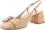 Enzo Di Martino Peep Toe Peep Heel Beige Dames - Thumbnail 4