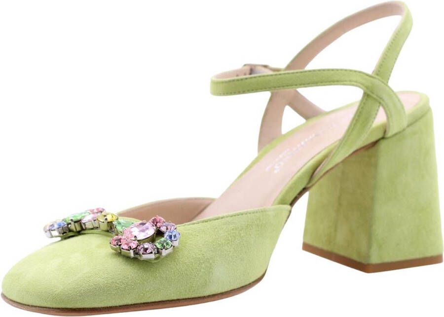 Enzo Di Martino Peep Toe Peep Heel Green