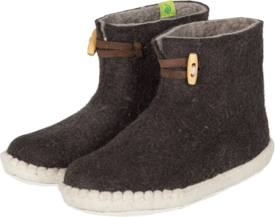 esgii Vilten herenslof High Boots brown Colour:Bruin Beige