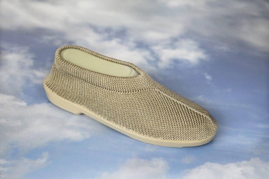 EUROCONFORTO Gebreide Portugese Schoen Beige Gold Instappers Pantoffel