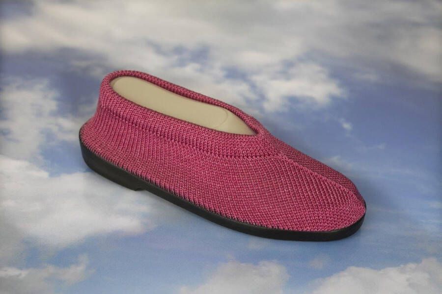 EUROCONFORTO Gebreide Portugese Schoen Roze Amarant Instappers Pantoffel