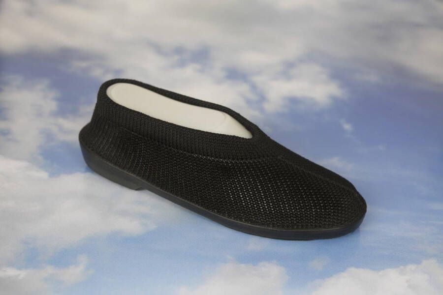 EUROCONFORTO Gebreide Portugese Schoen Zwart Instappers Pantoffel