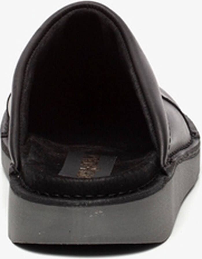 Eve & Adam leren heren pantoffels Zwart Sloffen