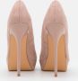 Even & Odd Faux Suede pumps Licht roze hoge hakken - Thumbnail 4