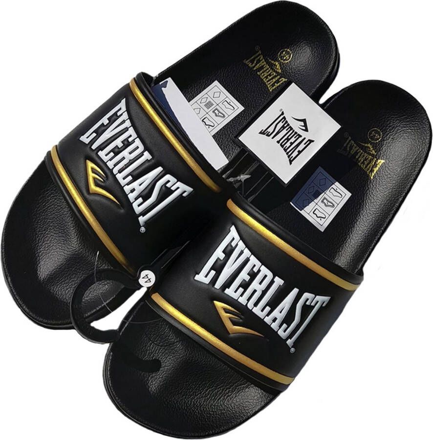 Everlast Side Slippers zwart goud dames