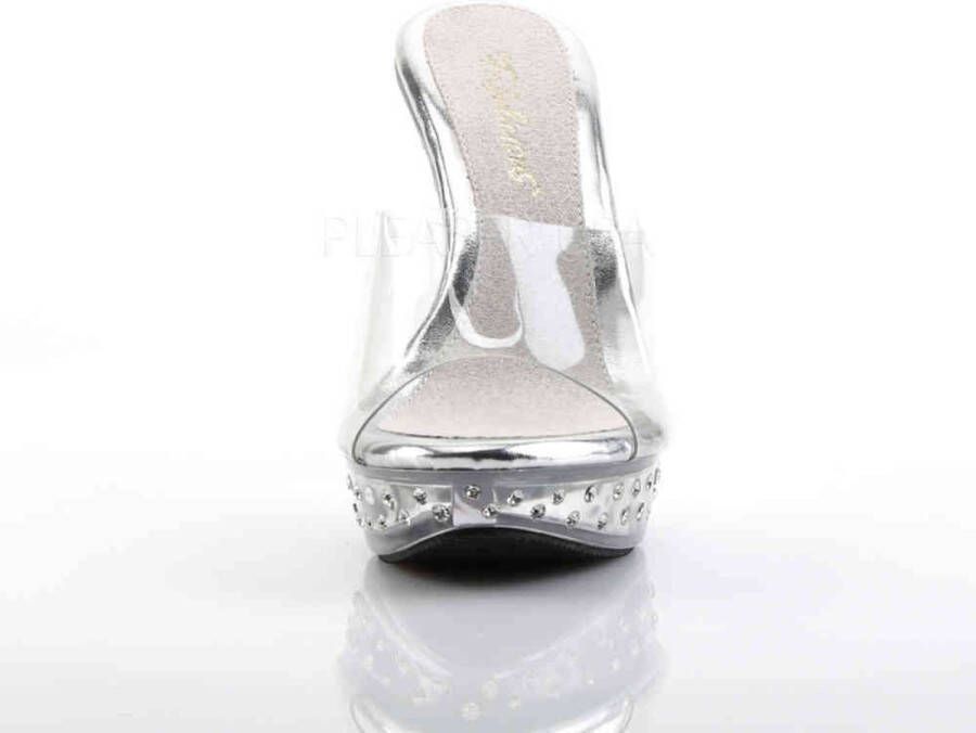 Fabelicious Fabulicious COCKTAIL-501SDT Muiltjes met hak 45 Shoes Transparant Zilverkleurig