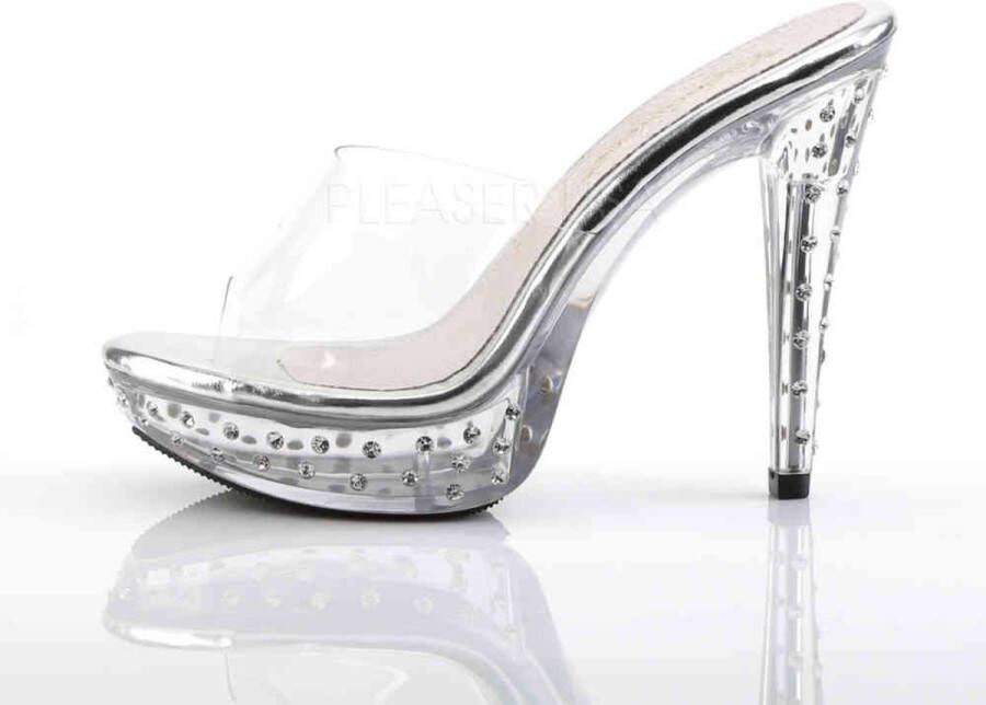 Fabelicious Fabulicious COCKTAIL-501SDT Muiltjes met hak 45 Shoes Transparant Zilverkleurig