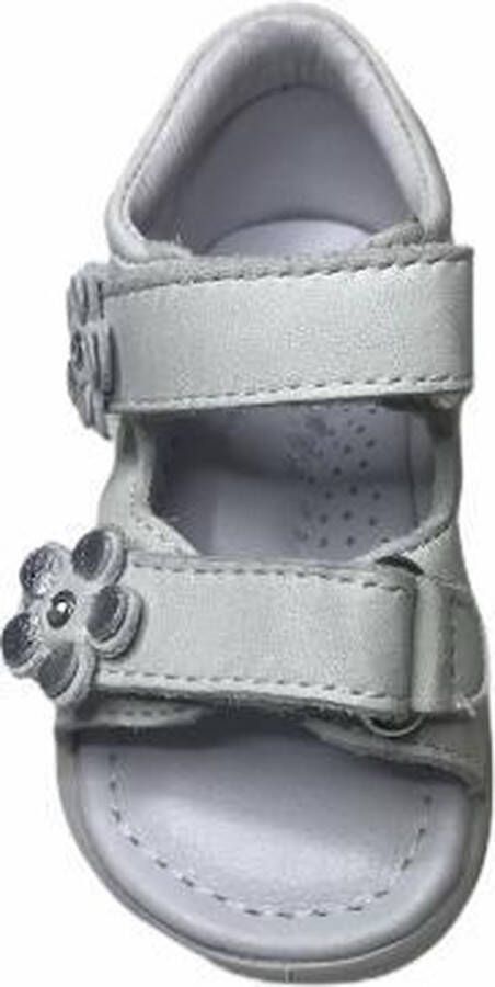 Falcotto velcro bloempjes sandalen 1398 gebroken wit