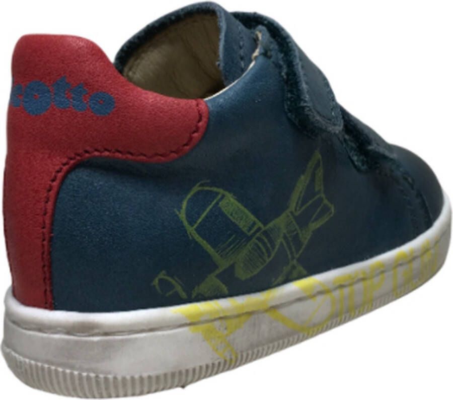 Falcotto velcro's vliegtuig lederen sneaker Wings turquoise
