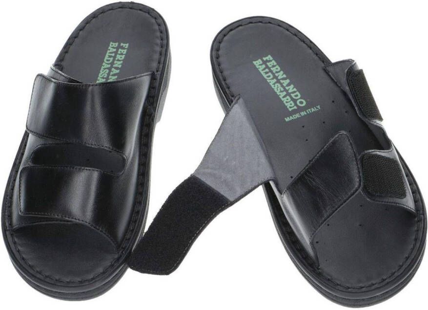 Fbaldassarri -Heren zwart pantoffel slippers