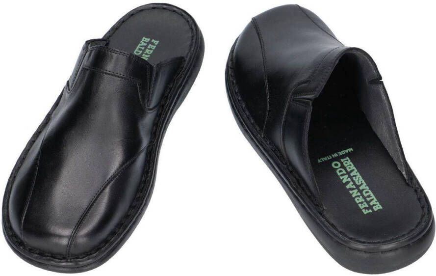 Fbaldassarri -Heren zwart pantoffel slippers - Foto 2