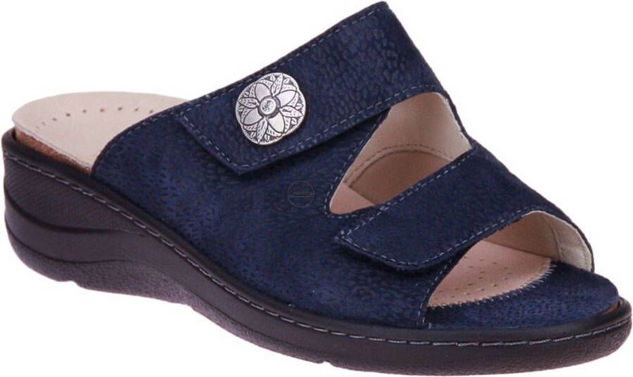 Fidelio Hallux -Dames blauw donker slippers & muiltjes