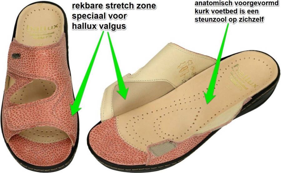 Fidelio Hallux -Dames nude oud-roze slippers & muiltjes - Foto 4