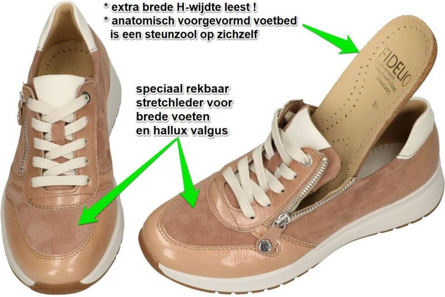 Fidelio Hallux -Dames oud roze sneakers