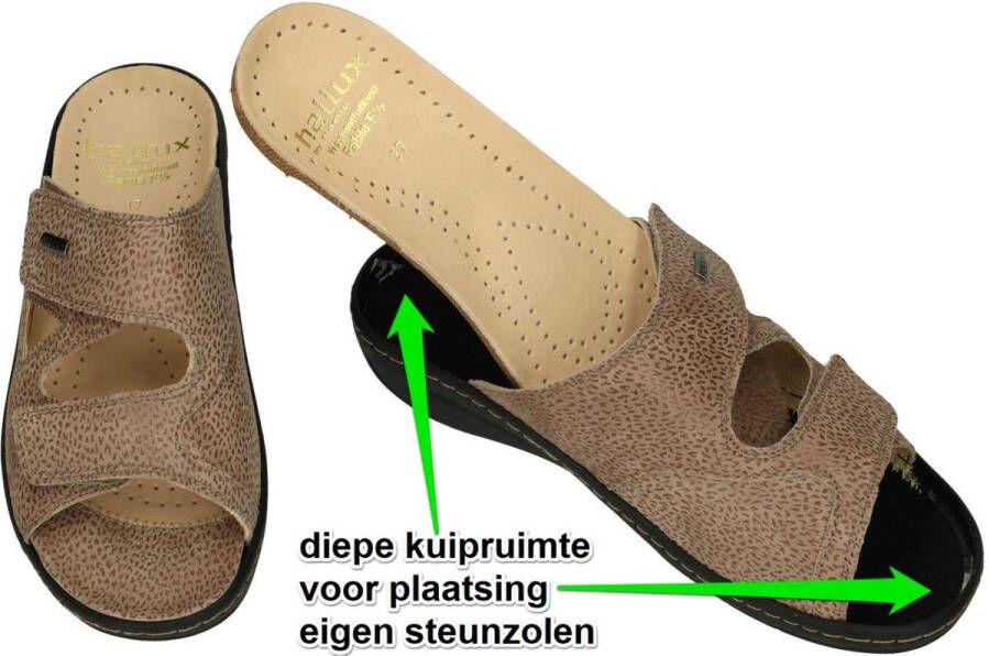 Fidelio Hallux -Dames taupe slippers & muiltjes - Foto 2