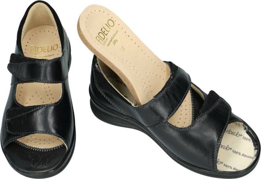 Fidelio Hallux -Dames zwart sandalen