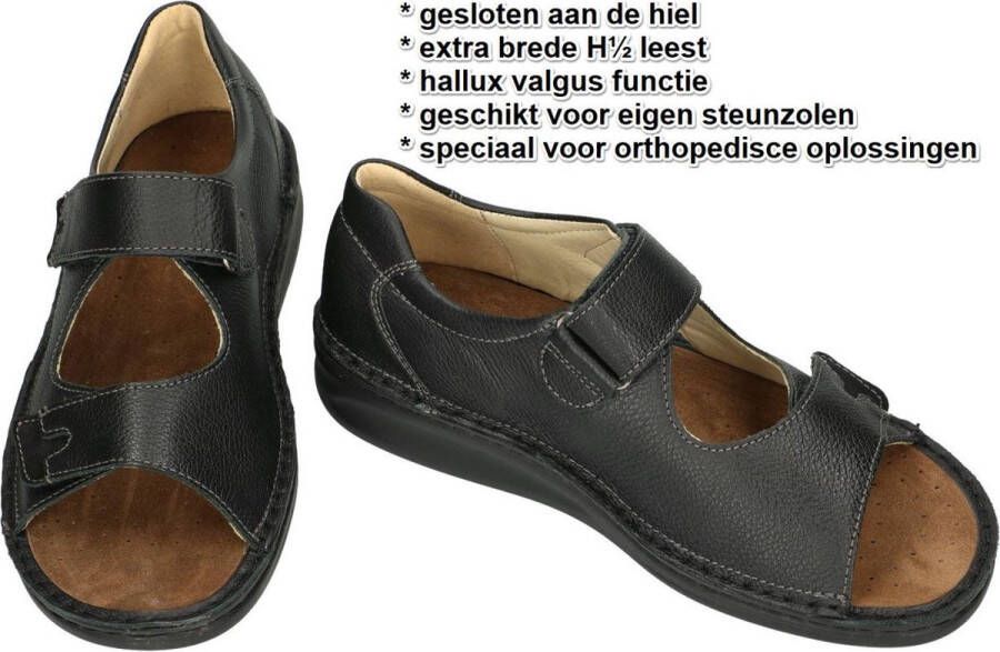 Fidelio Hallux -Heren zwart sandalen