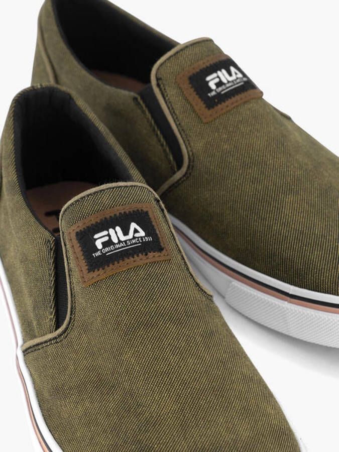 Fila Groene canvas instapper