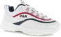 Fila Ray Low Sneakers Dames White Navy Red - Thumbnail 11