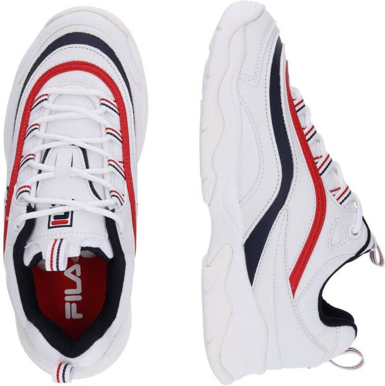 Fila Ray Low Sneakers Dames White Navy Red - Foto 8