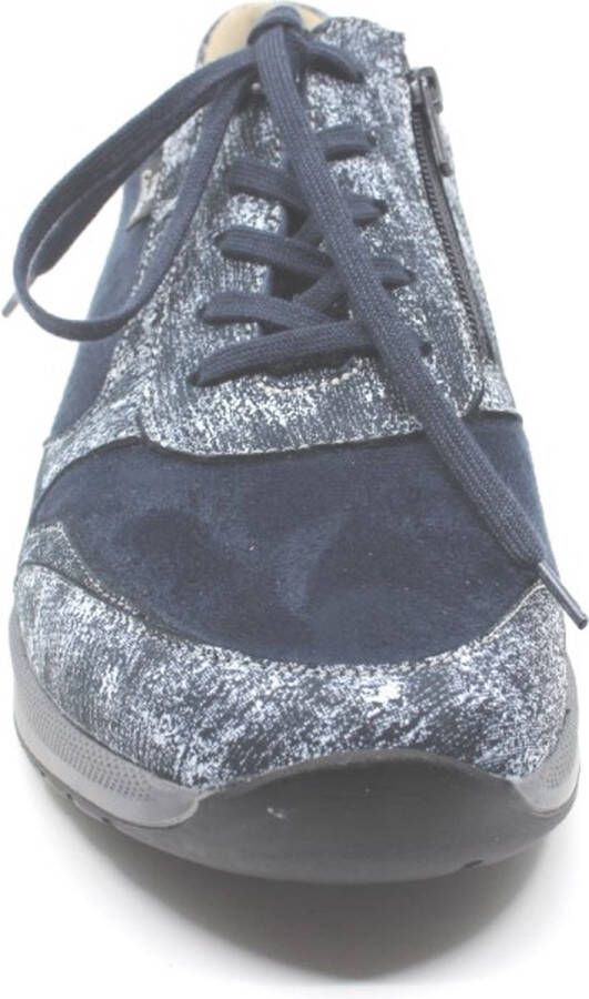 Finn comfort MORI 05067-902410 Blauw combi veterschoenen met stretch - Foto 4