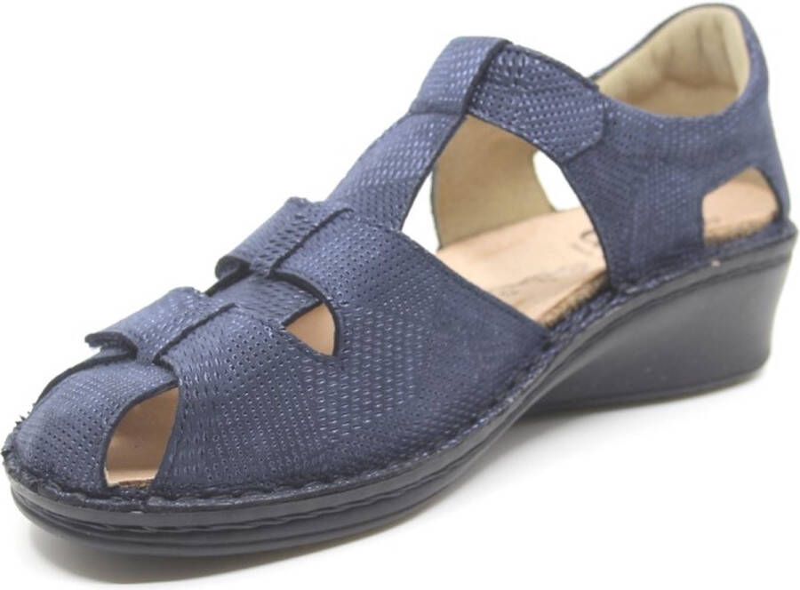 FinnComfort Finn Comfort FUNEN 02666-761319 Blauwe dames sandalen met dichte neus