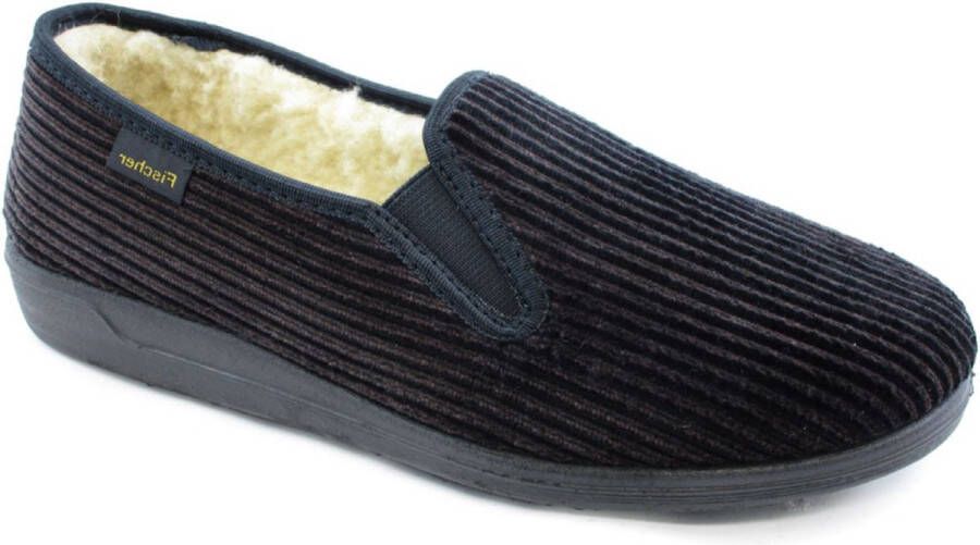 Fischer -Heren bruin donker pantoffels & slippers