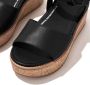 FitFlop Eloise Cork-Wrap Leather Back-Strap Wedge Sandals ZWART - Thumbnail 2