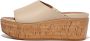 FitFlop Eloise Cork-Wrap Leather Wedge Slides BEIGE - Thumbnail 4