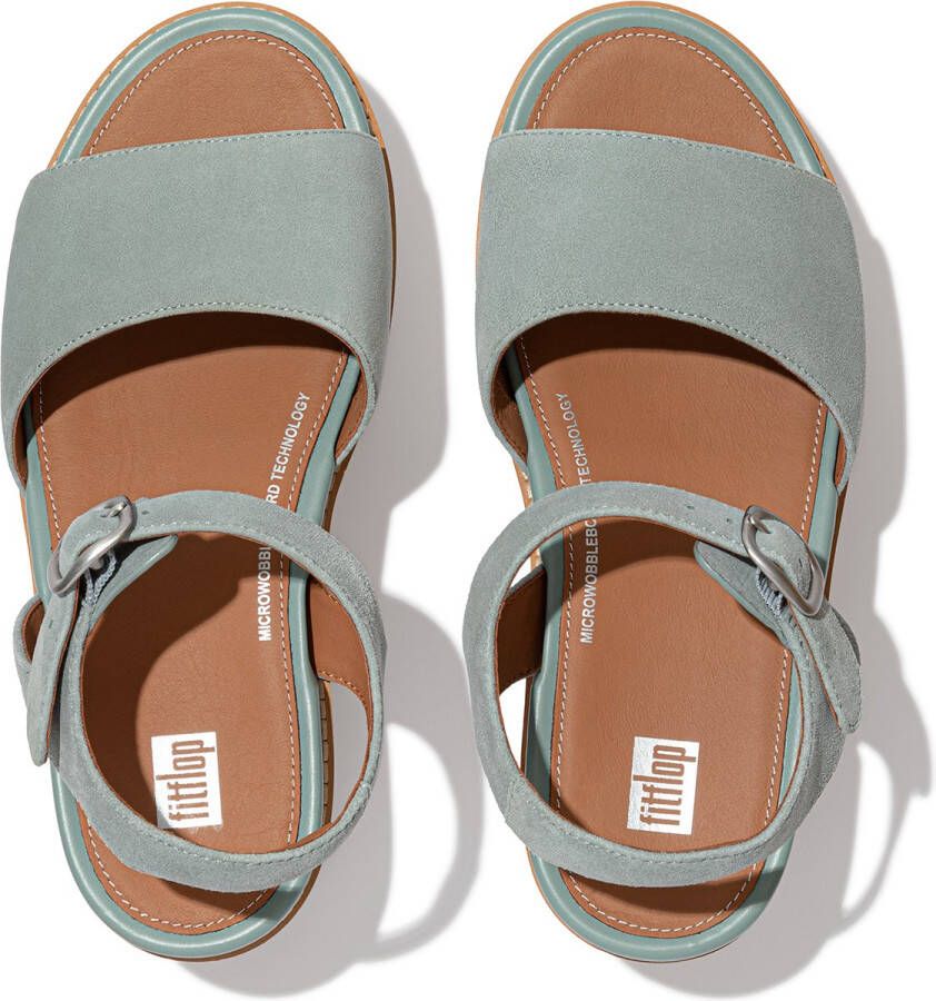 FitFlop Eloise Cork-Wrap Suede Back-Strap Wedge Sandals BLAUW - Foto 3