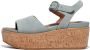 FitFlop Eloise Cork-Wrap Suede Back-Strap Wedge Sandals BLAUW - Thumbnail 4
