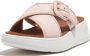 FitFlop F-Mode Buckle Canvas Flatform Cross Slides ROZE - Thumbnail 6