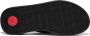 FitFlop Slippers F-MODE LEATHER FLATFORM CROSS SLIDES All Black - Thumbnail 6