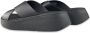 FitFlop Slippers F-MODE LEATHER FLATFORM CROSS SLIDES All Black - Thumbnail 10