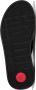 FitFlop Slippers F-MODE LEATHER FLATFORM CROSS SLIDES All Black - Thumbnail 9