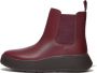FitFlop F-Mode Leather Flatform Chelsea Boots ROOD - Thumbnail 6