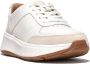FitFlop F-Mode Leather Suede Flatform Sneakers WIT - Thumbnail 5