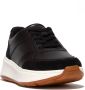 FitFlop F-Mode Leather Suede Flatform Sneakers ZWART - Thumbnail 9
