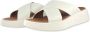 FitFlop F-Mode Leather Flatform Cross Slides BEIGE - Thumbnail 10