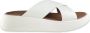 FitFlop F-Mode Leather Flatform Cross Slides BEIGE - Thumbnail 11