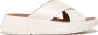 FitFlop F-Mode Leather Flatform Cross Slides BEIGE - Thumbnail 6