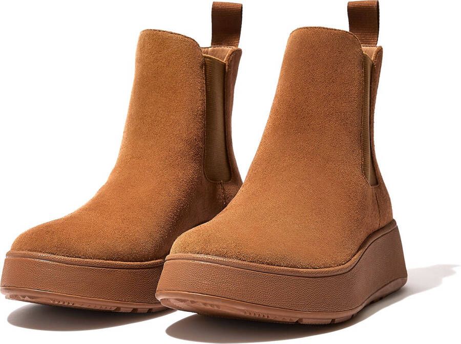 FitFlop F-Mode Suede Flatform Chelsea Boots BRUIN
