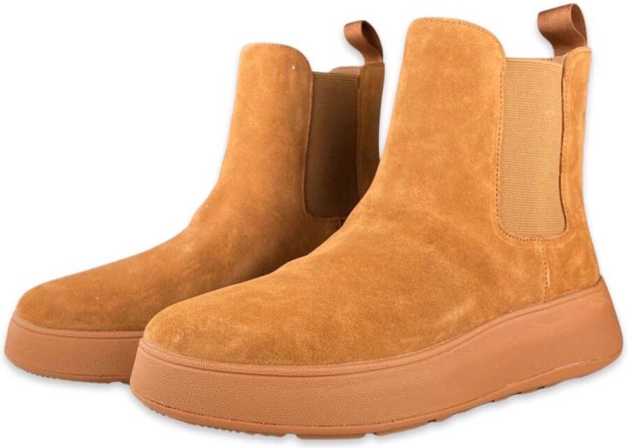 FitFlop F-Mode Suede Flatform Chelsea Boots BRUIN