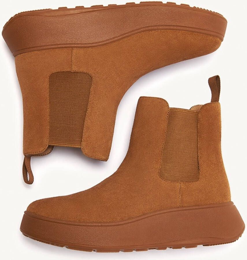 FitFlop F-Mode Suede Flatform Chelsea Boots BRUIN