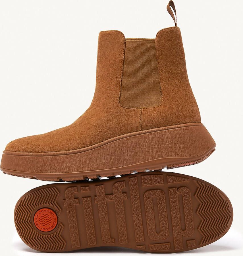 FitFlop F-Mode Suede Flatform Chelsea Boots BRUIN